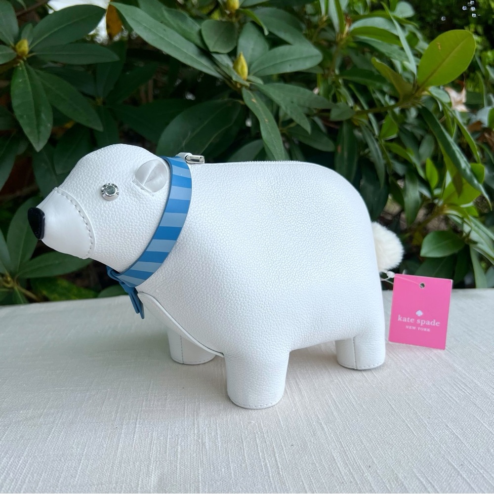 NWT Kate Spade New York Arctic Friends Polar Bear Crossbody Leather Bag - Picture 4 of 12